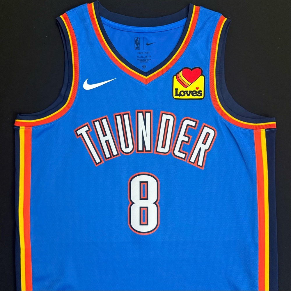 Nike Jalen Williams Oklahoma City Thunder #8 Blue Icon Swingman Jersey 44 Mens M